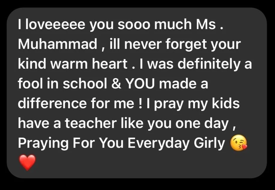 Student message 2 to Halimah